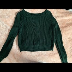 Green knit sweater